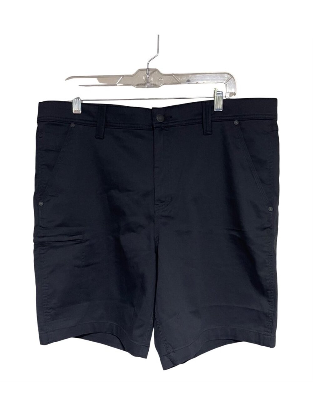 Wrangler Regular Fit Mens Cargo Shorts Size 36 Black Cotton Blend Outdoor Utilit